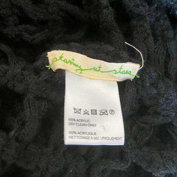 Staring At Stars Black Netted Eternity Scarf - Picture 2 of 3